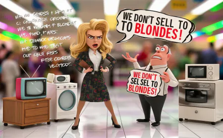 نحن لا نبيع للشقراوات 😂🤣 (كيف تعتقد أنه أدرك أنه أشقر؟)